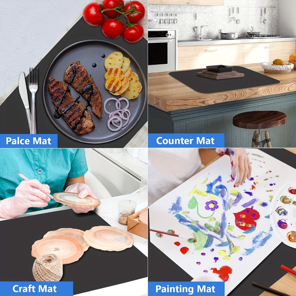 Extra Large Silicone Mat for Kitchen Counter ¨C Nonslip Heat Resistant Countertop Protector, Nonstick Waterproof Craft Mat & Placemat, Multiple Sizes & Colors