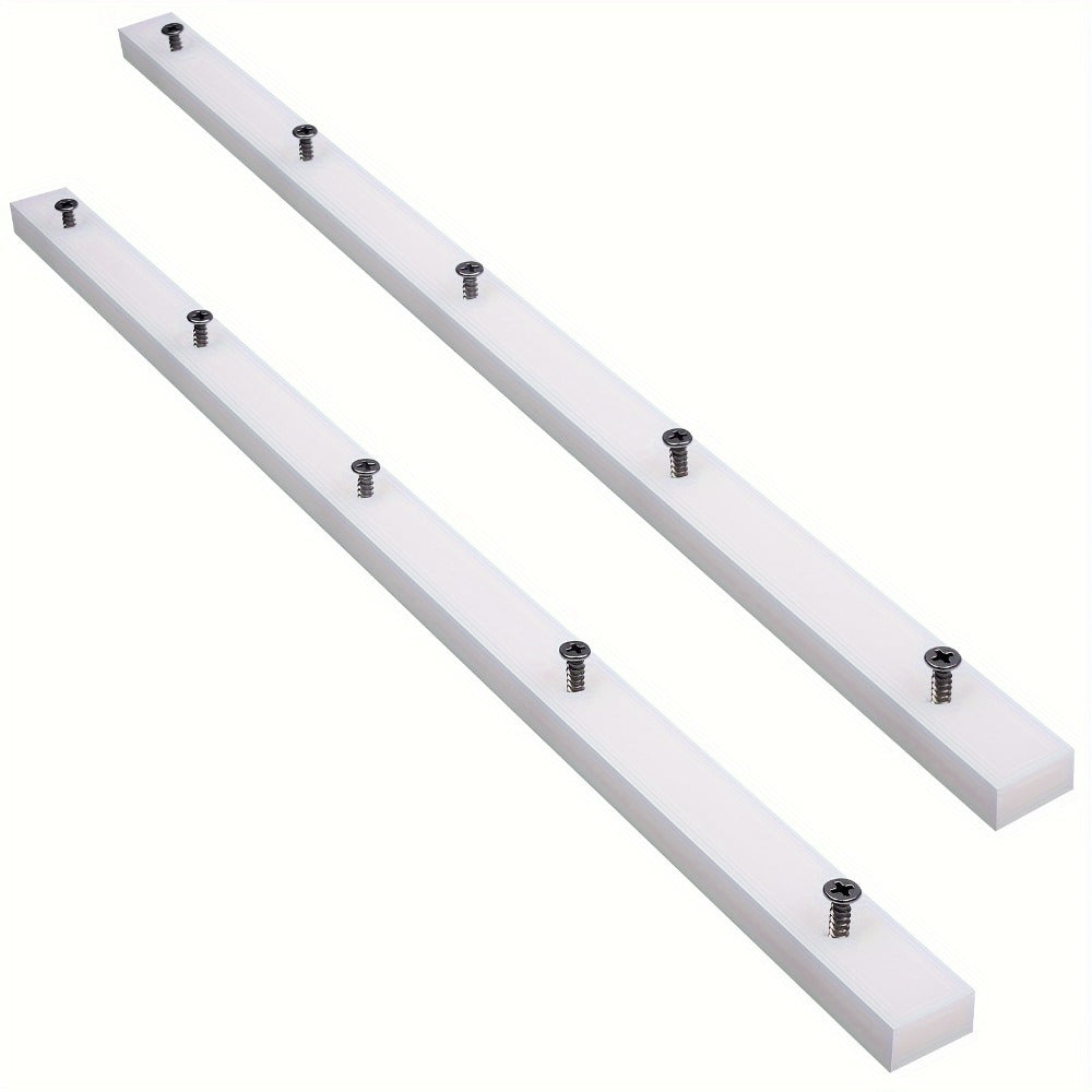 UHMW Miter Bar for Table Saw Crosscut Sled ¨C 3/4¡± x 3/8¡± x 17¡± Predrilled T-Slot Track with 10 Screws for Jigs Fixtures & Miter Slots, Smooth Low-Friction Glide