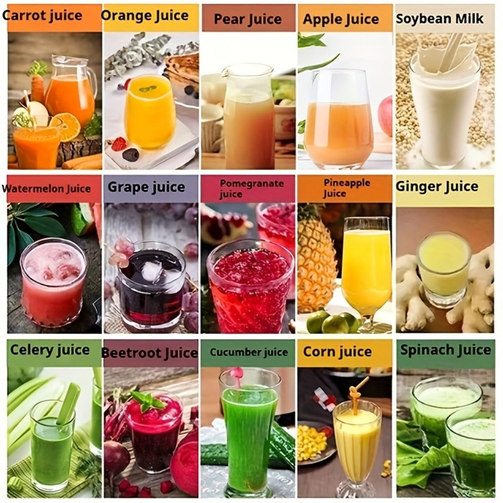 Juicer Machine 500W Centrifugal Juice Extractor with Pulp Separation 3-Inch Wide Mouth 3-Speed Settings Easy to Clean Detachable Parts High Juice Yield Fruit Juicer for Home Kitchen