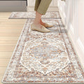 Anti Fatigue Kitchen Mat Set of 2 Non-Slip Cushioned Kitchen Rugs Boho Distressed Runner for Sink Laundry Office Standing Mat