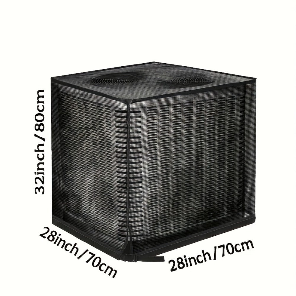 Outdoor AC Unit Cover Heavy Duty Waterproof Central Air Conditioner Cover with Mesh Vent Adjustable Straps UV Rain Snow Debris Bug Leaf Protection XS M L