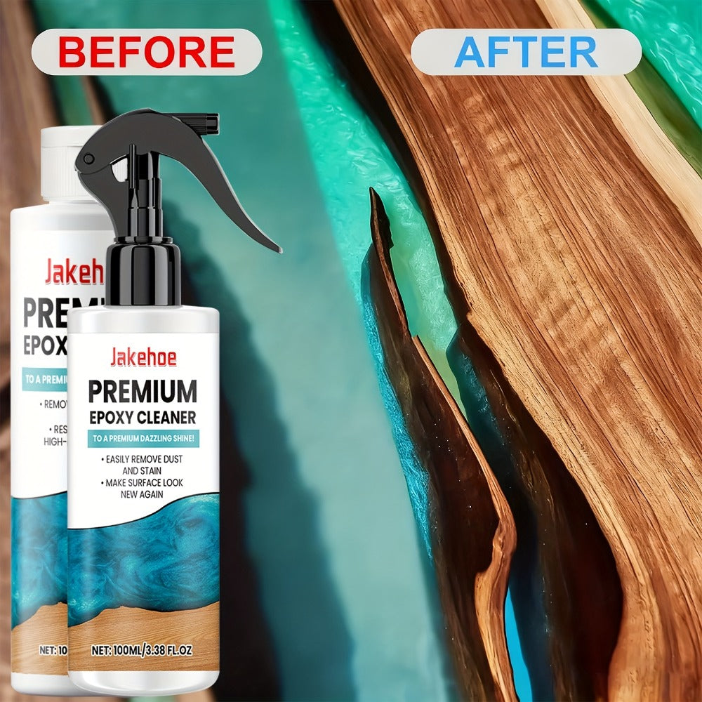 Epoxy Resin Polish & Cleaner 2pcs - Scratch Remover, High Gloss Restorer for Epoxy Surfaces