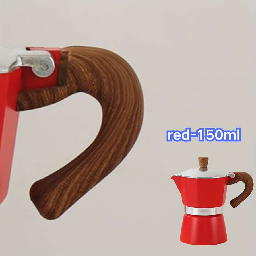 Moka Pot Stovetop Espresso Maker 150ml Classic Aluminum Italian Coffee Pot for Home Brewing Camping Cuban Cafe Style Easy to Use and Clean Multiple Colors Available