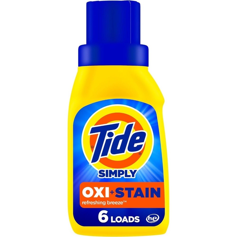 Tide Simply Plus Oxi Liquid Laundry Detergent Refreshing Breeze Scent OXI Boost Ultra Stain Release HE Compatible Works in Cold Water Pack of 12 Bottles 10 fl oz Each
