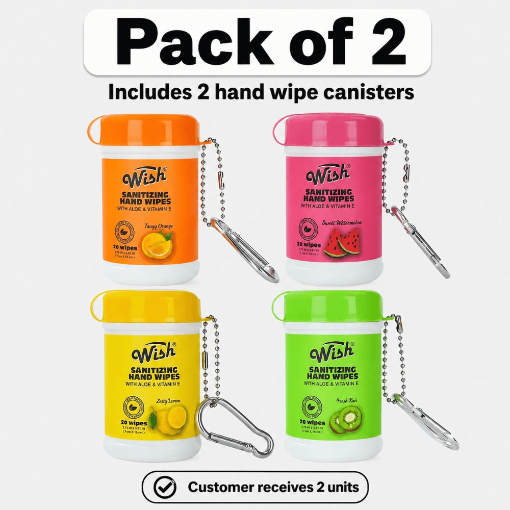 Disposable Hand Wipes Assorted Packs - Portable Travel Size Hand Cleaning Wipes for Everyday Use | Compact Scented Wipes for Purse, Bag, Office, Home & Outdoor | Available in 1, 2, 3, 4, 6 & 8 Packs