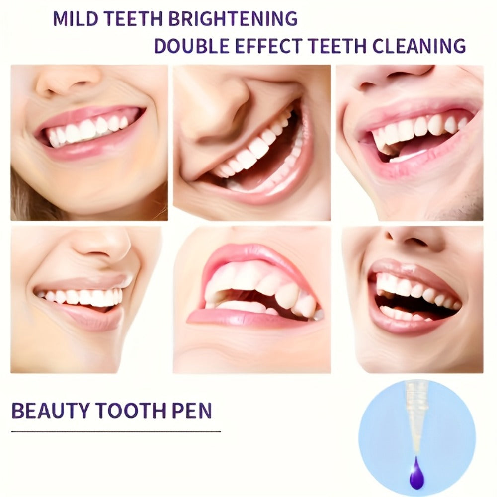 Teeth Whitening Pen 2-Pack ¨C Gluten-Free Gel Formula for Yellow Teeth, Gentle Deep Cleaning & Bright White Smile, Mint Fresh Breath, Travel-Friendly Pen Design for Daily Oral Care & On-the-Go Whitening