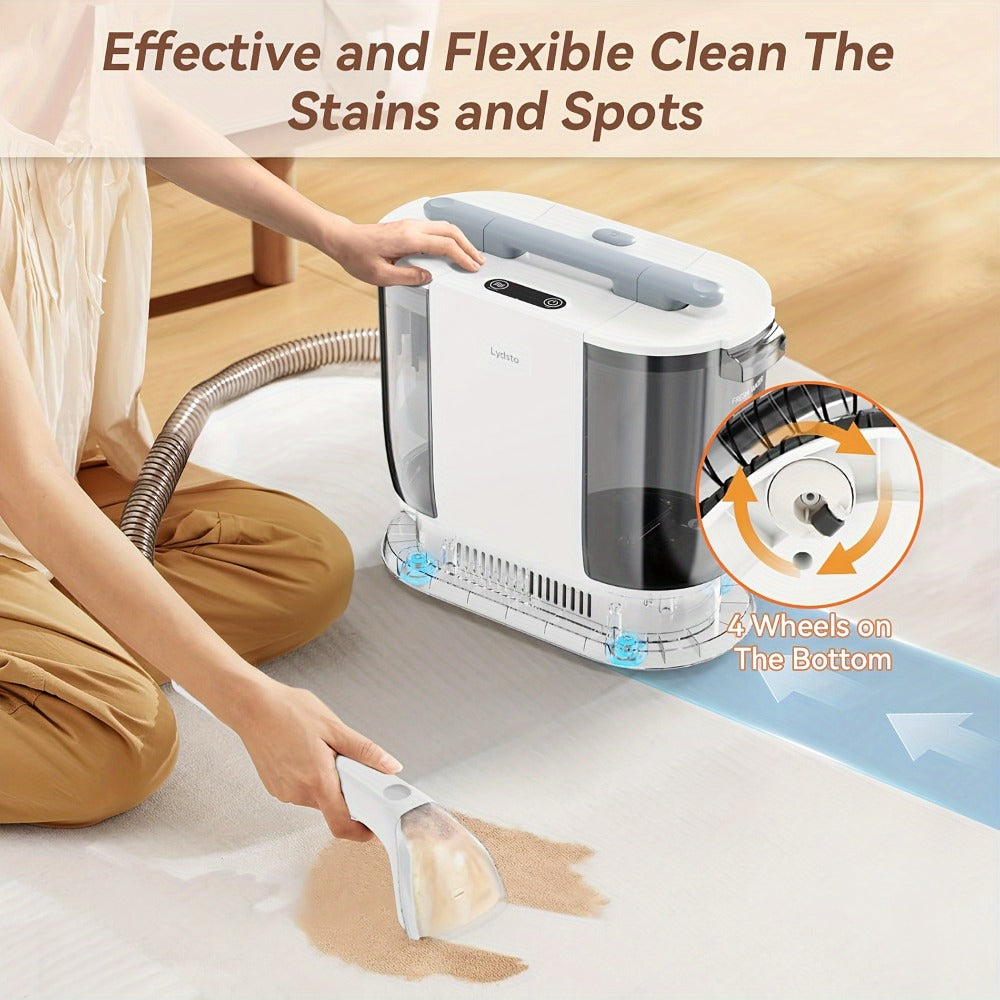 Lydsto Portable Carpet Cleaner 2-in-1 Wash & Dry | 12KPa Suction Fabric Shampooer with Self-Cleaning, 2000ml Tank, Dual Brush Heads ¨C Deep Cleans Sofa, Car Seat & Upholstery