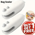 Mini Bag Sealer 2-Pack USB-C Rechargeable 2-in-1 Heat Seal with Cutter ¨C Magnetic Storage Bag Resealer for Plastic Snack Food Bags | Airtight Freshness Keeper Portable Kitchen Gadget White