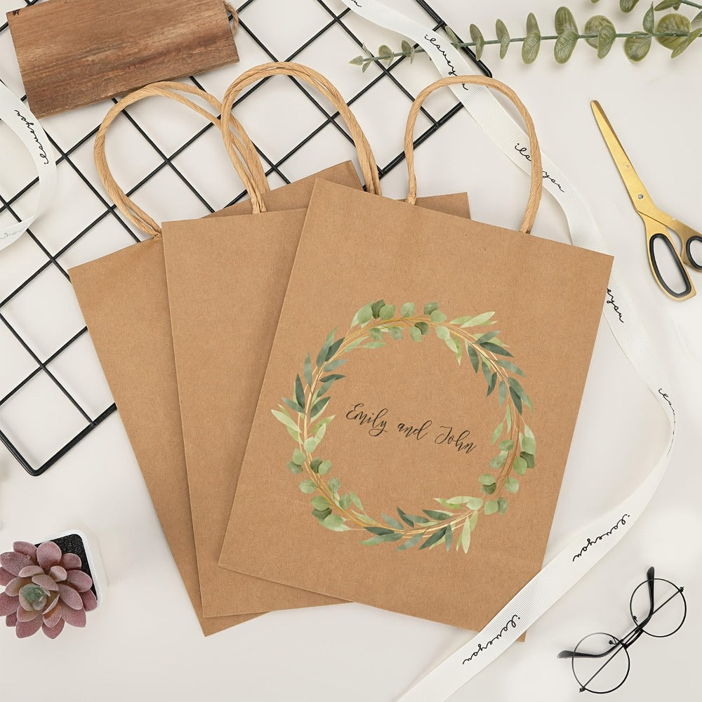 Brown Kraft Paper Gift Bags with Handles 100 Pack, 10x5x13 Inch Large Shopping Bags Bulk, Kraft Paper Bags for Birthday Party Wedding Retail Boutique Gift Wrapping