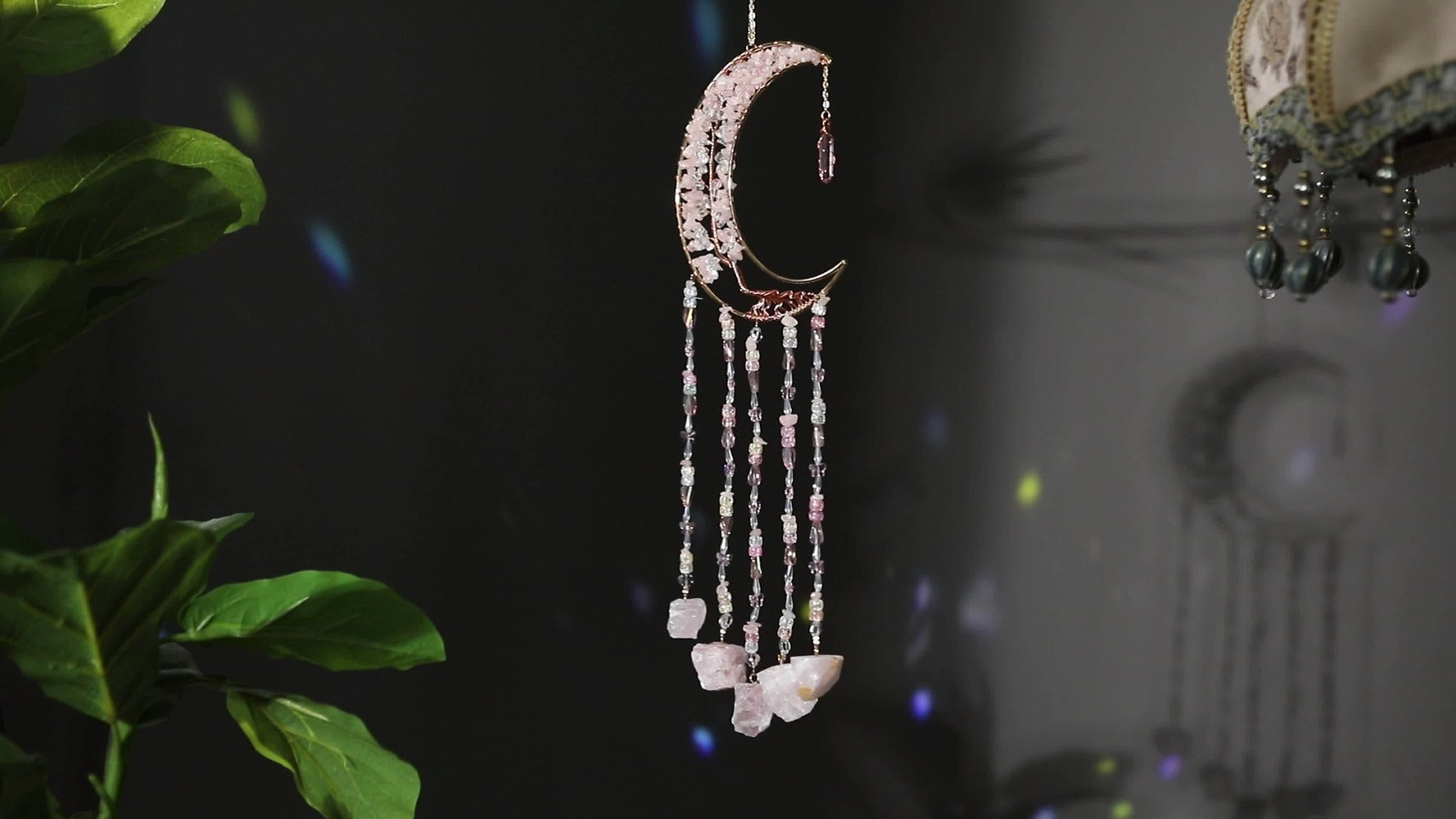 Dreamcatcher Moon Suncatcher Wall Hanging ¨C Handmade Boho Wind Chime Pendant for Indoor Outdoor Garden, Courtyard & Party Decor ¨C Christmas & Birthday Gift