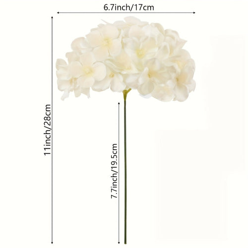 Artificial Hydrangea Flowers with Stems 72Pcs Fake Silk Hydrangea Flower Heads Bulk for Wedding Centerpieces Home Party Table Vase Decor Blue Purple Pink Champagne