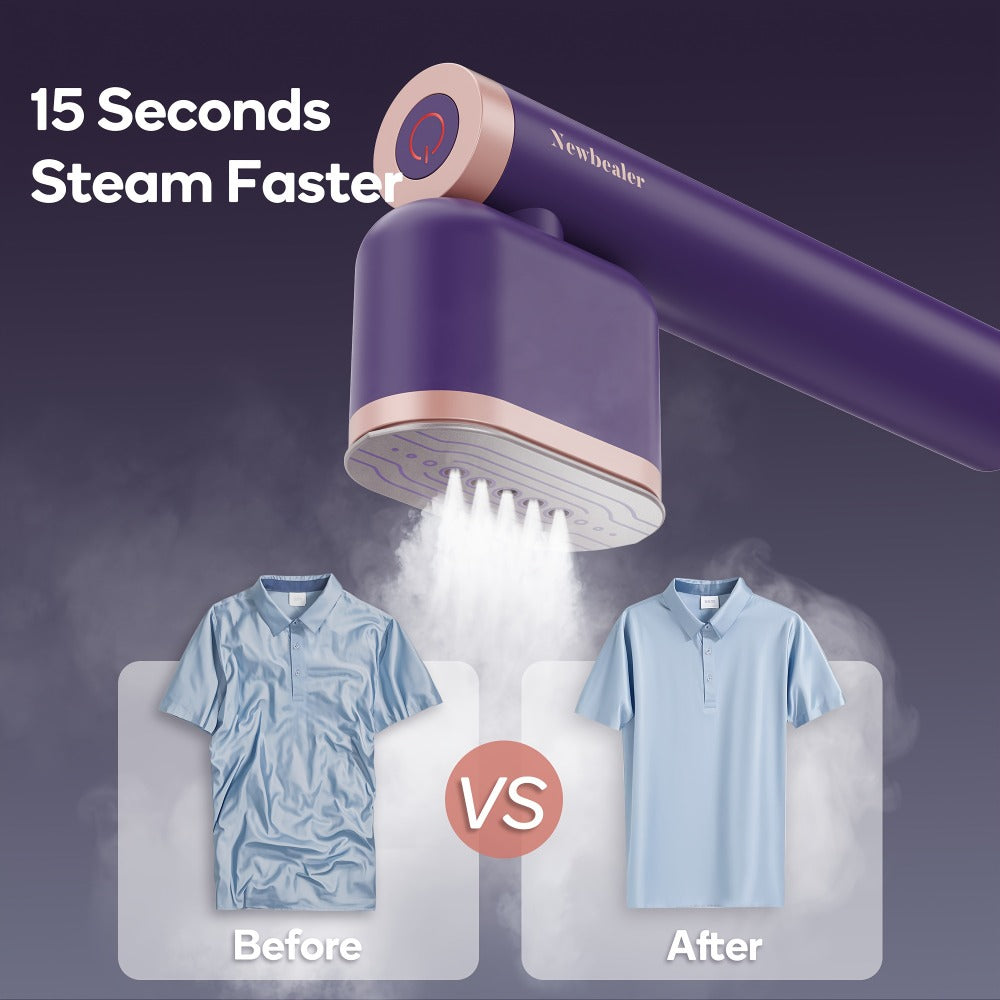 Handheld Garment Steamer 1200W ¨C Portable Clothes Steamer with 15-Second Heat-Up, Dual Steam Settings, Lightweight Travel & Home Steam Iron for Suits, Dress Shirts & Formal Wear