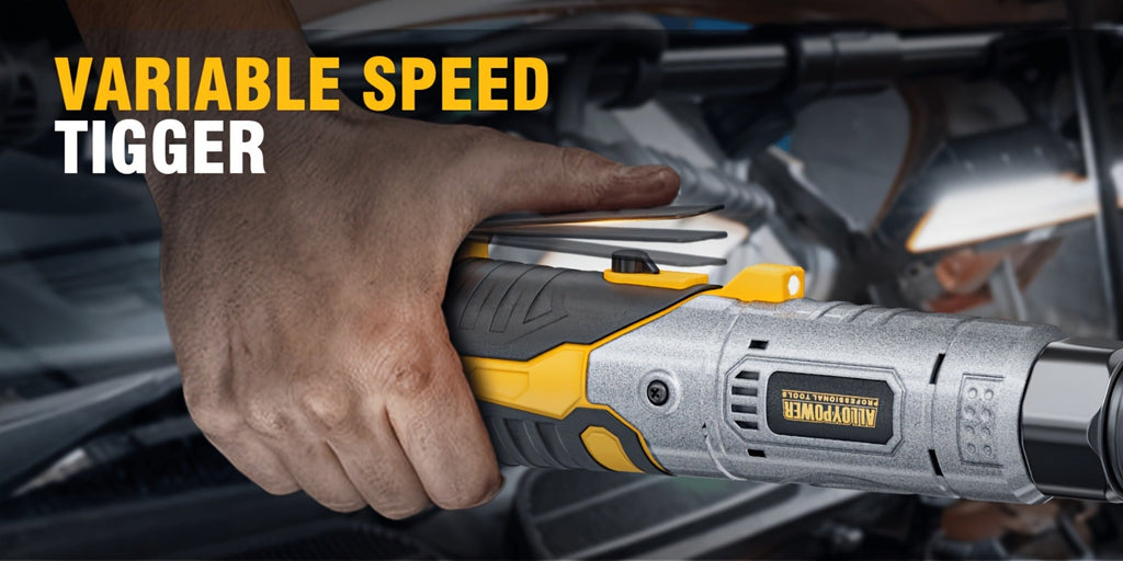 Cordless Electric Ratchet Wrench Set 3/8 Inch 12V 60 Ft-Lbs Power Ratchet Tool Kit with 2 Batteries, 6 Sockets, LED Light, Variable Speed, 1/4 & 1/2 Inch Adapters and Carrying Case for Auto Repair DIY