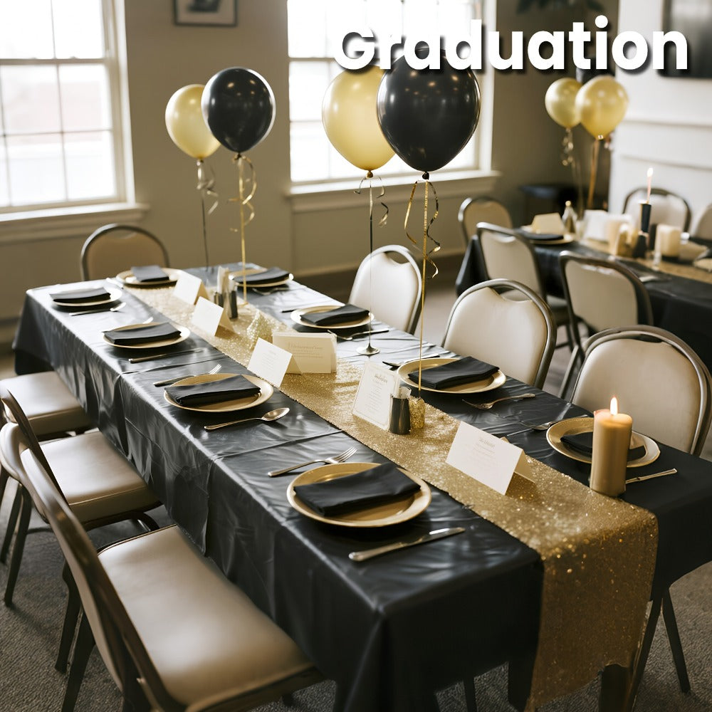 Disposable Plastic Tablecloths 18/36 Pack 54x108 Inch ¨C Leakproof Sturdy White Table Cover for Party Picnic Wedding Birthday Banquet Outdoor Event Decorative Table Cloth Bulk Pack