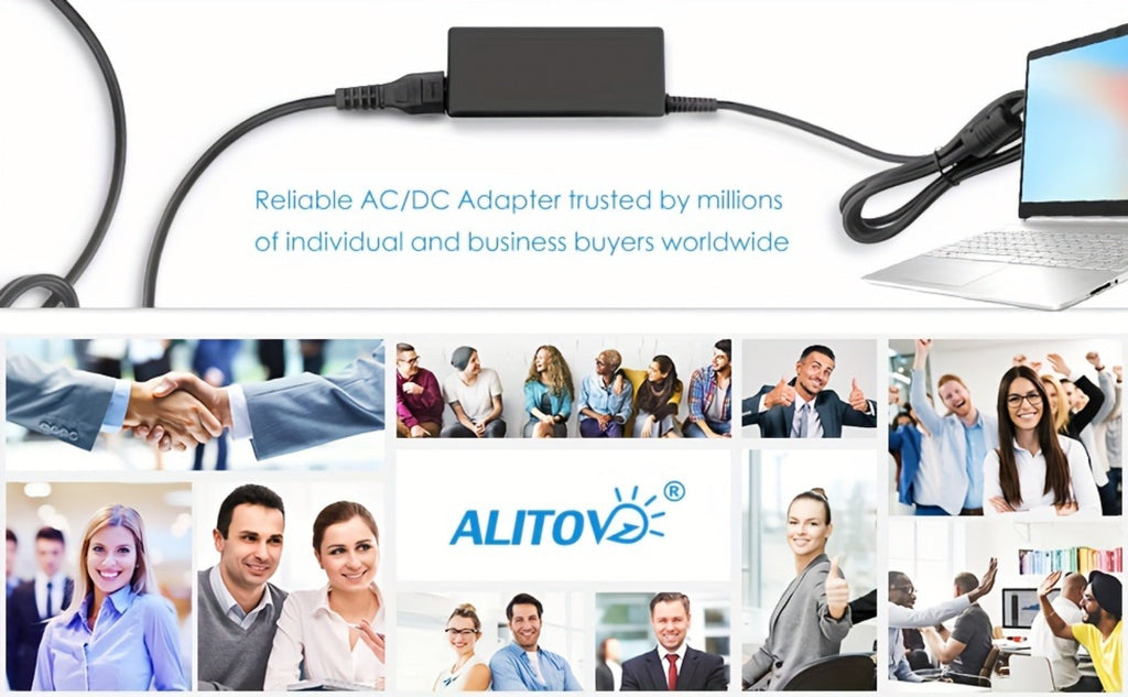 19V 3.42A 65W Universal Laptop Power Adapter - Compatible with HP, LG Monitor, Samsung TV, Acer, Chromebook, ASUS, JBL Speaker, AC 100-240V Input, 9 DC Tips Included, Short Circuit Protection