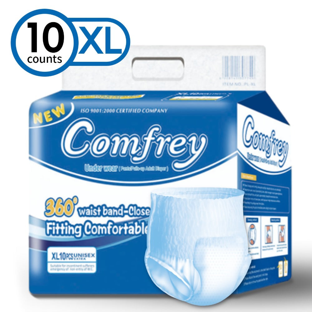 Adult Incontinence Underwear Disposable Pull Ups for Women & Men - Overnight Bladder Control Briefs, Maximum Absorbency, Slip-On Protection | M/L/XL/2XL