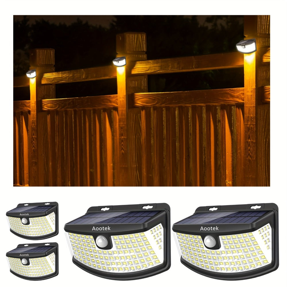 Solar Step Lights Outdoor 120 LED Motion Sensor ¨C 270¡ã Wide Angle IP65 Waterproof Wall Light with 3 Modes | 18-Hour Solar Powered Stair Light for Pathway, Fence, Garage & Deck | 4/6/8 Pack