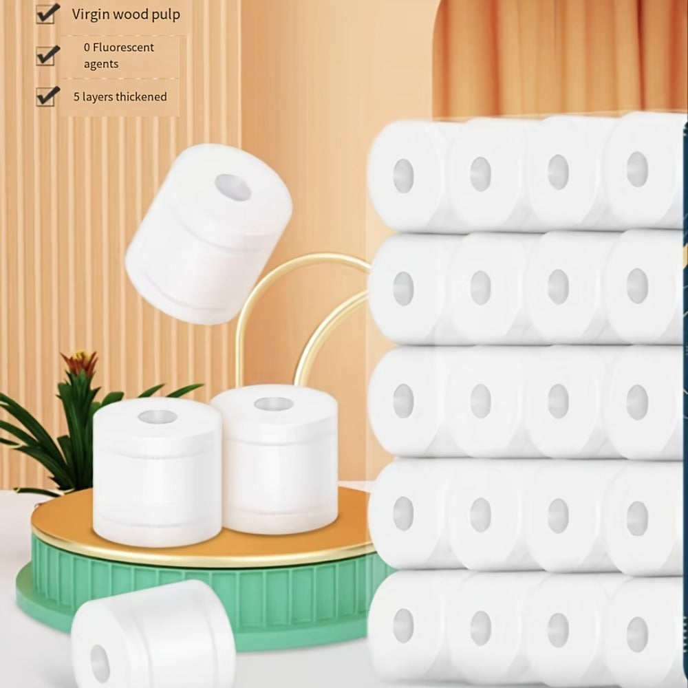 Toilet Paper Bulk 10 Roll 4-Ply Super Soft Thick Undyed Bath Tissue - Strong & Durable No Crumble Bathroom Tissue Rolls for Home, Hotel, Office, Dining & Restaurant Use, 1/2/3 Pack
