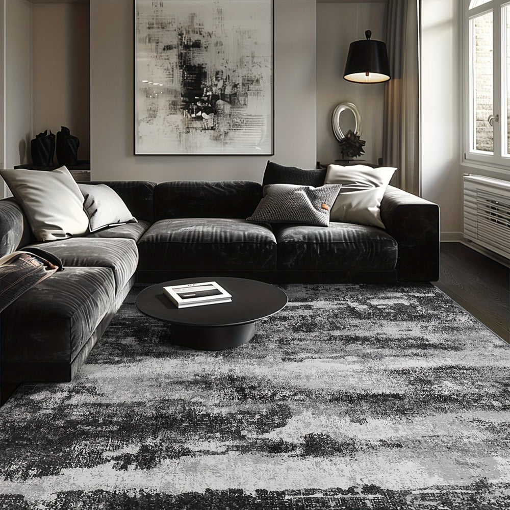 Area Rugs for Living Room Bedroom Machine Washable Non-Slip Backing Large Soft Floor Carpet Modern Abstract Design for Dining Room Home Decor