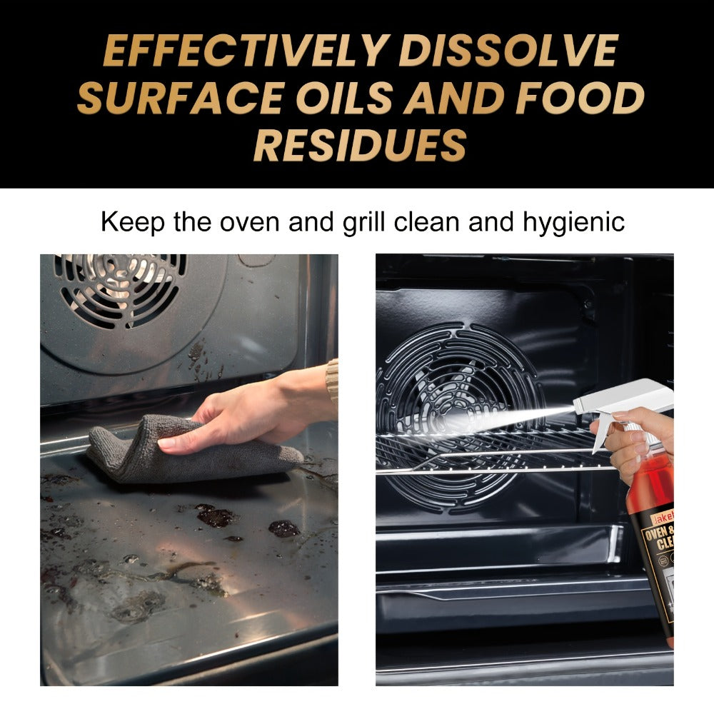 Oven Cleaner Foam Spray 3-Pack Heavy Duty Stove & Grill Degreaser Removes Stubborn Baked-On Grease Stains Gentle Formula Safe for Ovens Stoves Grills