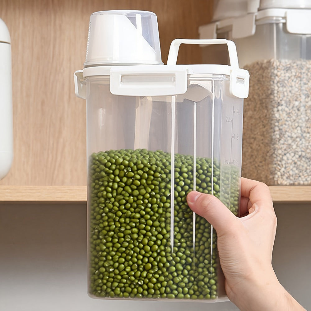 Airtight Food Storage Containers 2/4/6 Pack - BPA-Free 2.5L & 3L Plastic Pantry Bins with Lids, Measuring Cup, Leakproof Seal for Nuts, Flour, Rice, Kitchen Organizer