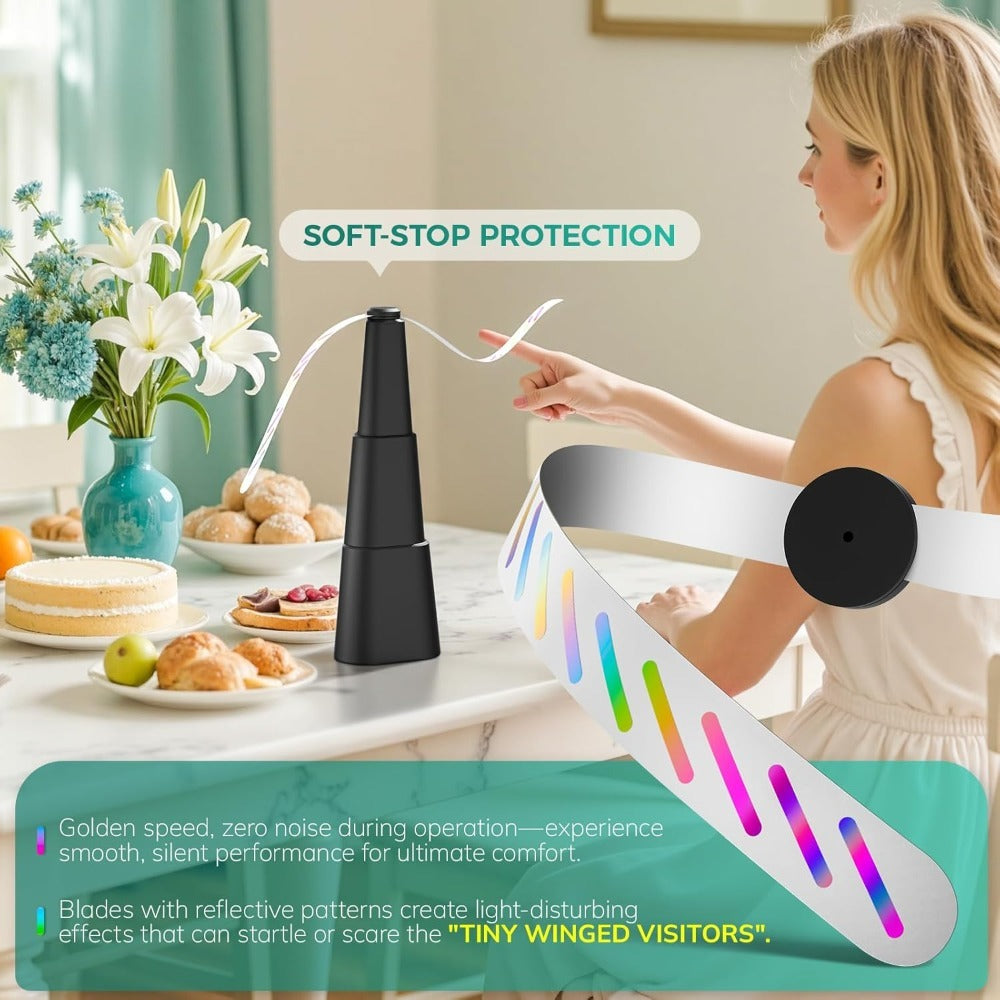 Outdoor Food Fan 4-Pack Battery Powered Silent Table Fan with Hook for Picnic BBQ Patio Party Restaurant Desktop Home Food Protection Black