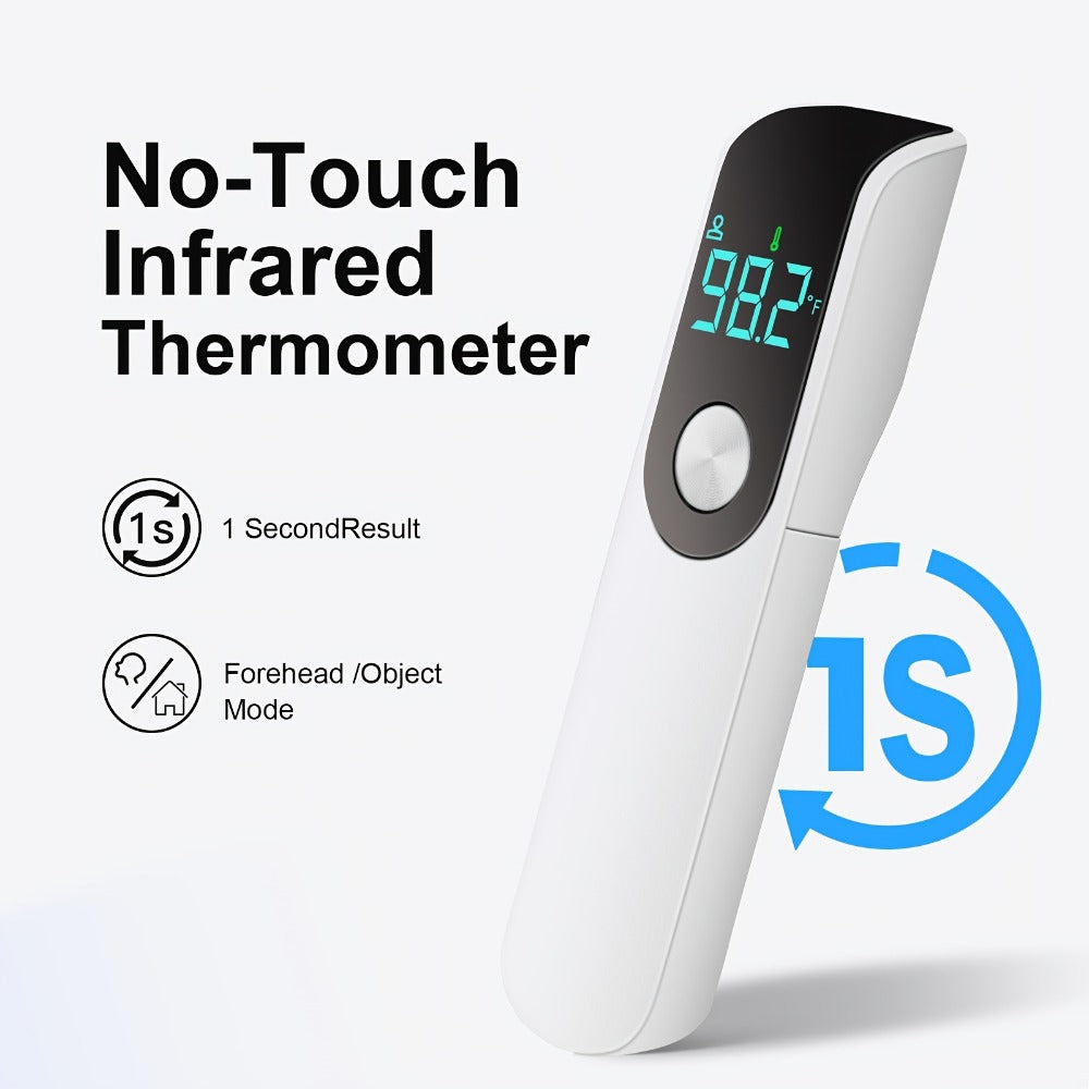 Infrared Forehead Thermometer No-Touch Digital Thermometer for Adults Kids Baby with Fever Alert Fast Accurate Temperature Reading Object & Room Mode