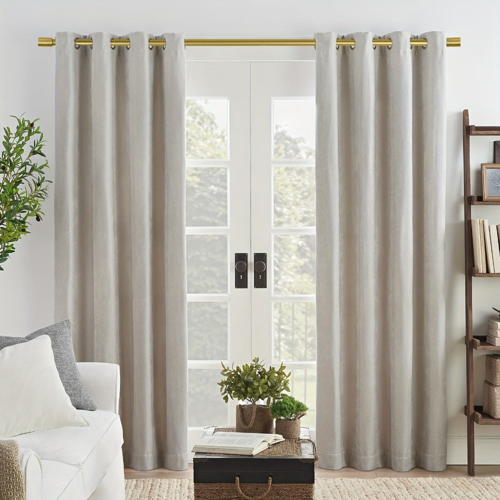 Adjustable Curtain Rods for Windows 1 Inch Diameter ¨C Modern Decorative Drapery Rod with End Finials, 18¡±-45¡± to 36¡±-120¡± | Black, Brushed Nickel & Gold Finish