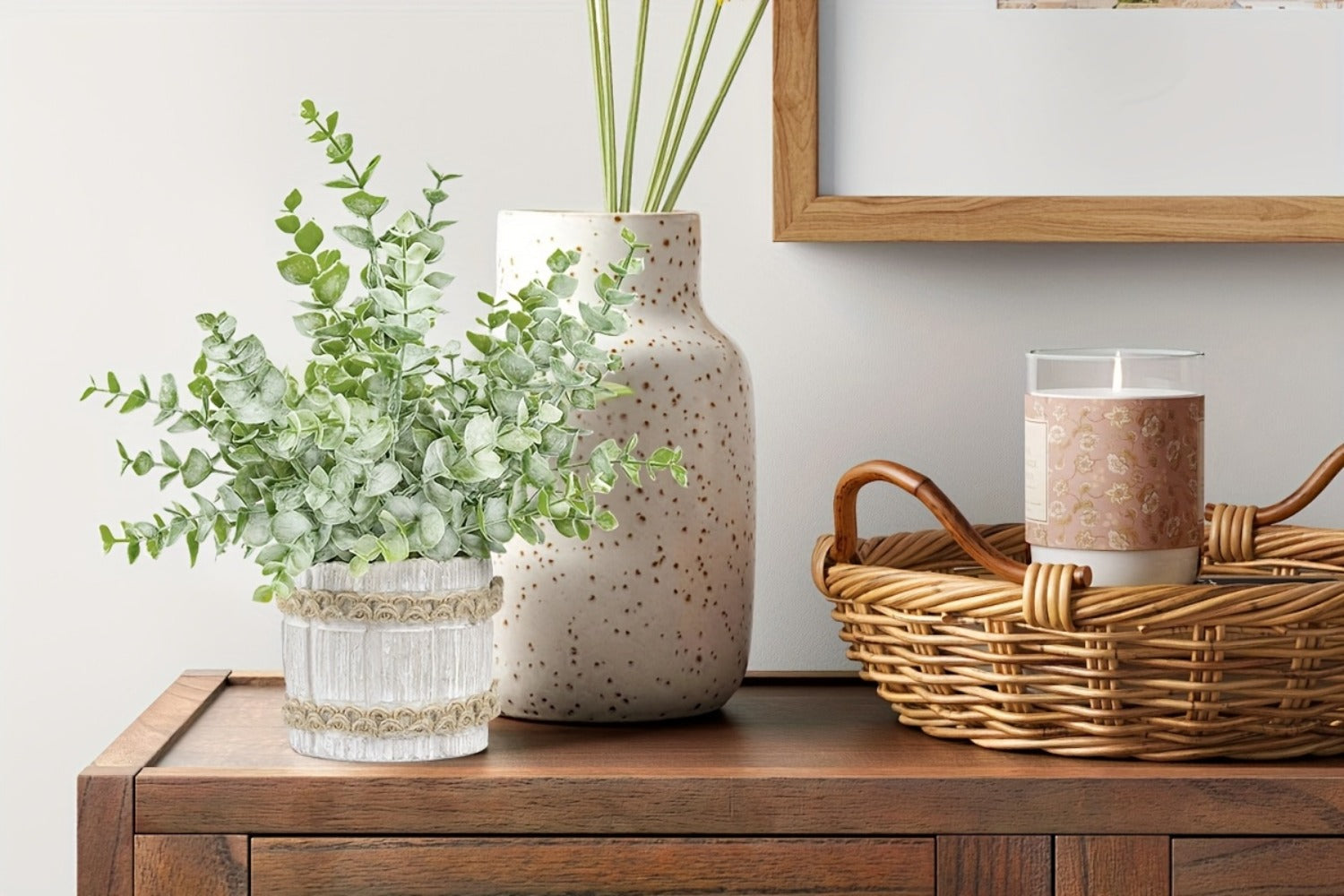 Fake Plants Artificial Plants Indoor 4-Pack Small Potted Greenery in Paper Pulp Pots | Faux Plants for Shelf Desk Home Office Farmhouse Bathroom Decor | Low-Maintenance Artificial Succulents Set