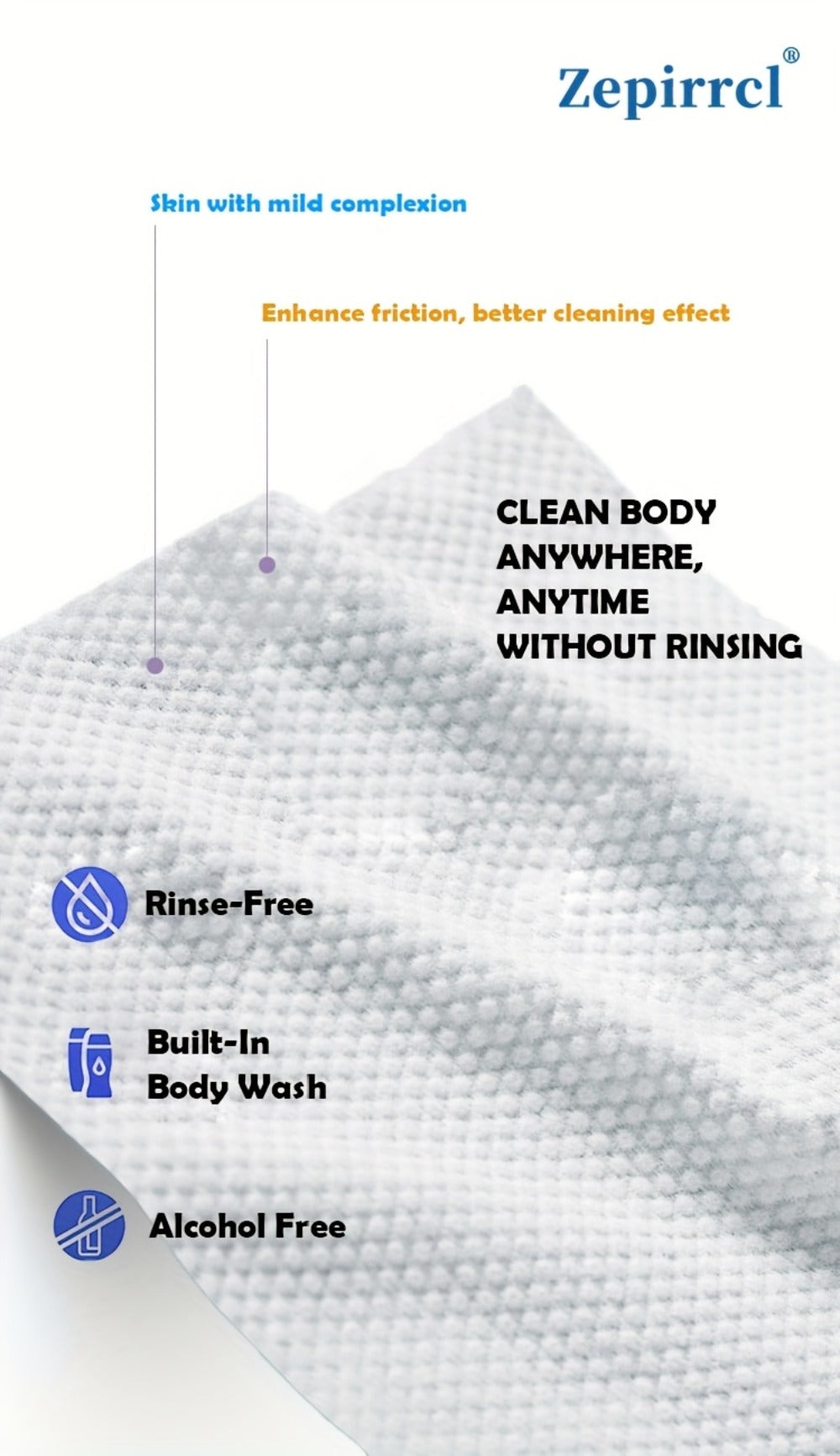 Disposable No-Rinse Soap Towel Sheets for Travel Camping Gym - Portable Foam Bath Towel Sensitive Skin Safe Wet Lather Dry All-In-One Body Wash Towel 25/50/100/250pcs