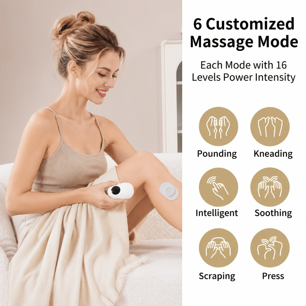 TENS EMS Muscle Stimulator Cordless Rechargeable ¨C 6 Modes 16 Intensity Levels, Wireless Pain Relief Device for Back, Neck, Shoulder & Leg, Portable Full Body Therapy Massager with Charging Case