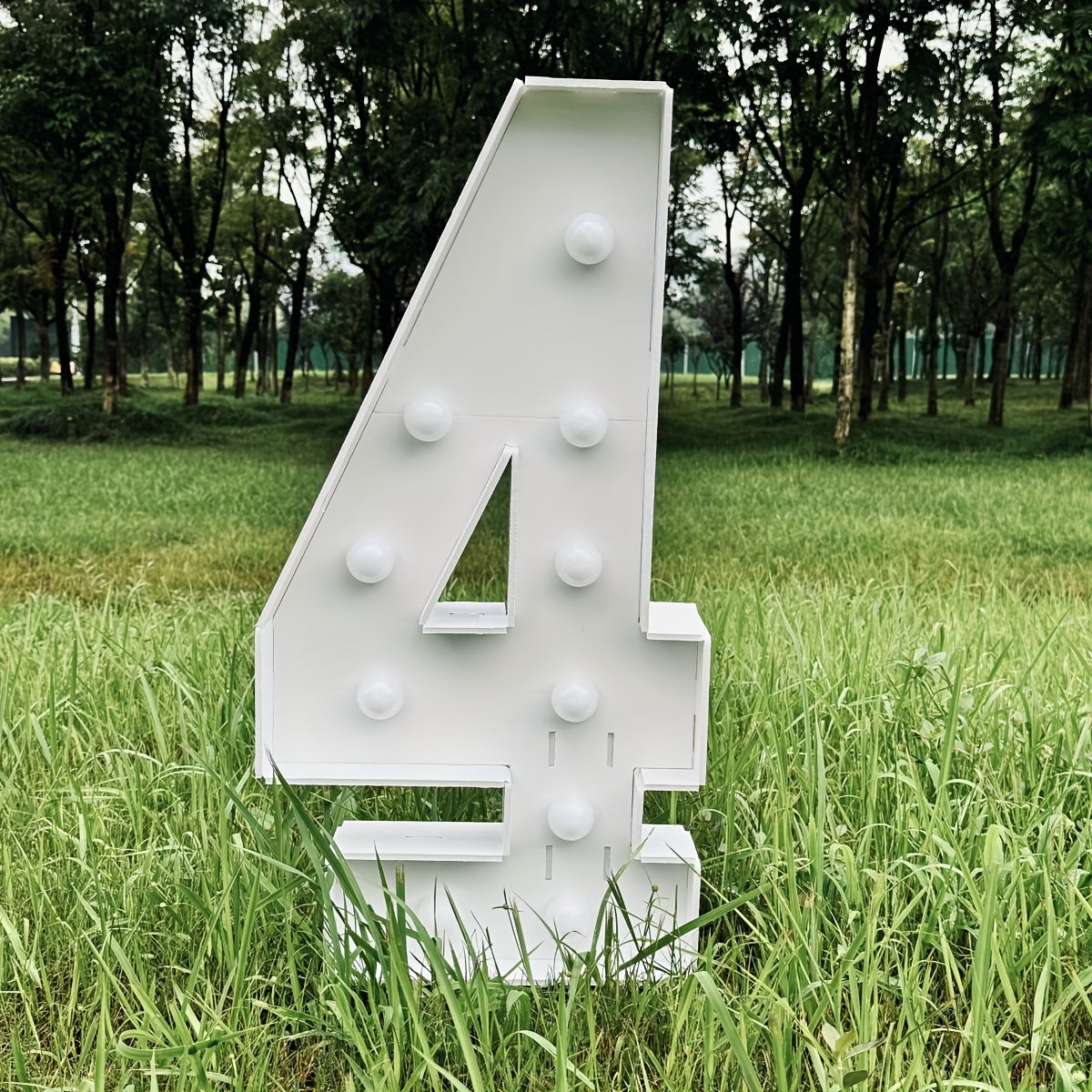 3ft Glowing Number Sign ¨C Warm White LED 3D KT Board 36 Inch Freestanding Party Decoration for Birthday Anniversary Wedding