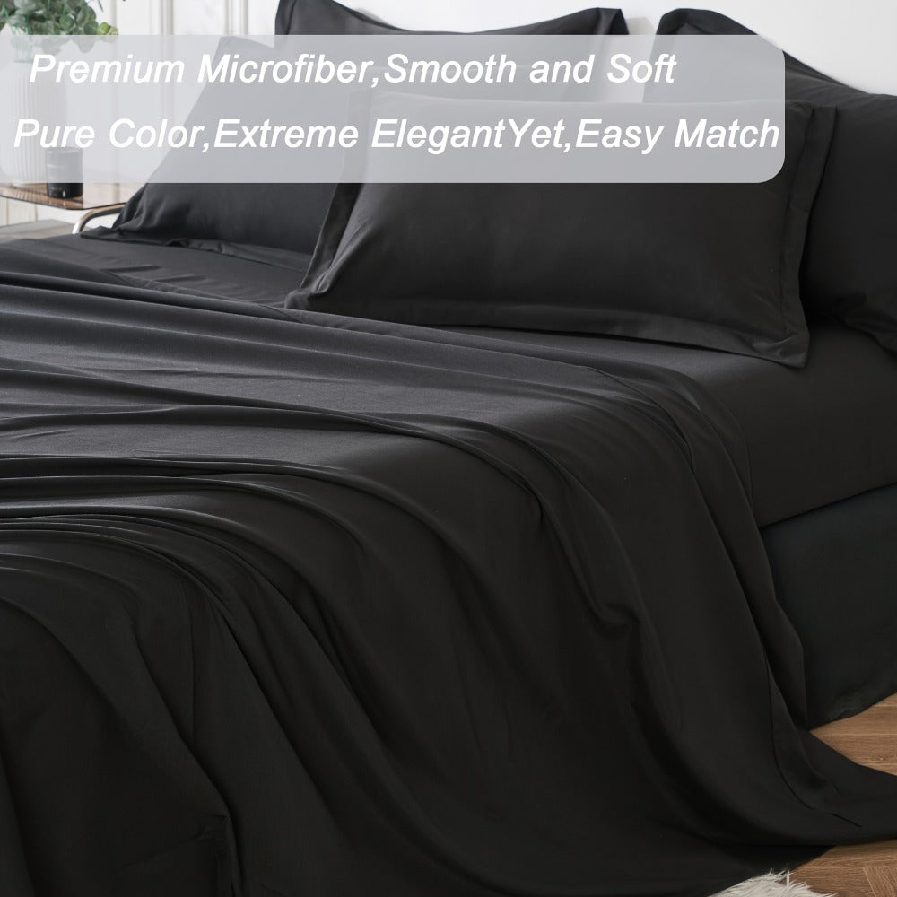 Comforter Set Soft Breathable Microfiber Bed in a Bag with Fitted Sheet Flat Sheet Pillowcases & Shams ¨C All Season Fluffy Checkered Bedding Set Twin Full Queen King