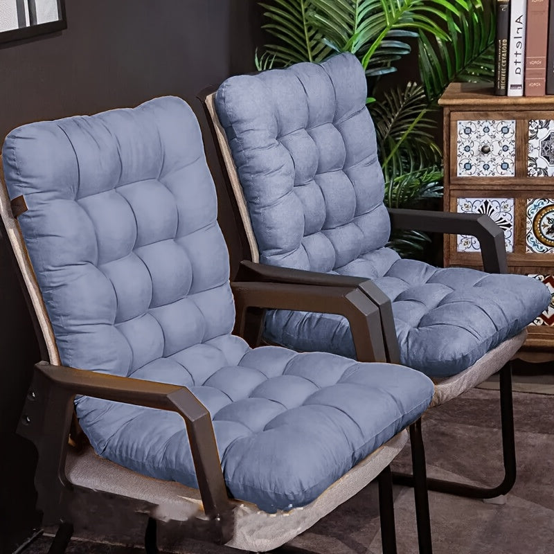 Outdoor Lounge Chair Cushion Set 1 or 2pcs Polyester Soft Machine Washable with Straps Full Back Support for Garden Patio Furniture Indoor Outdoor Seating Multiple Colors