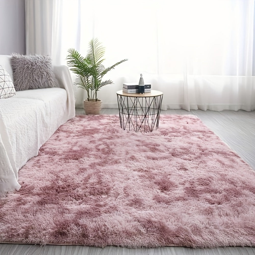 Tie Dye Plush Area Rug - Ultra Soft Thick Fluffy Durable Carpet for Living Room & Bedroom | Easy Care Portable Sofa & Coffee Table Floor Mat | Holiday Home Decor Gift Rug 63¡±x90¡± Multiple Colors