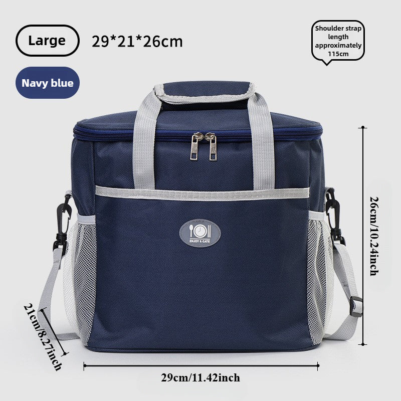 Insulated Lunch Bag Large Capacity Thermal Leakproof Lunch Tote with Shoulder Strap Heavy Duty Oxford Cloth Lunch Box Keeps Food Hot Cold for Work School Picnic Travel Adults Kids
