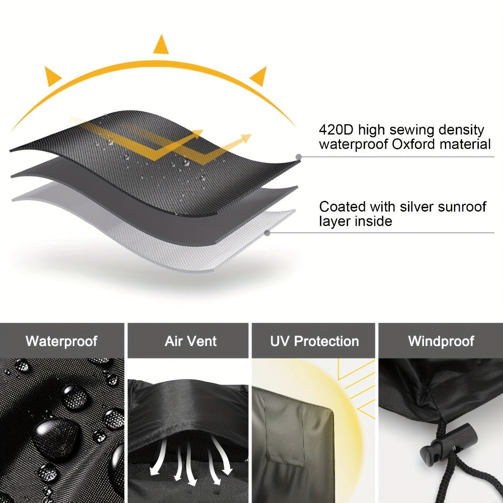 Outdoor AC Cover Heavy Duty Weatherproof Air Conditioner Cover for Outside Units UV Resistant Windproof Snowproof Dustproof with Storage Bag for Central AC Systems 24x24x30 Inch