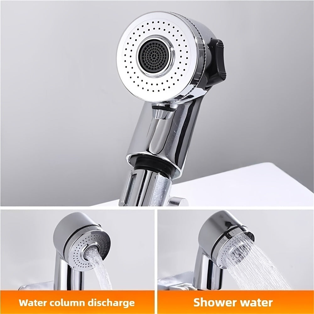 Handheld Shower Head Kit with Hose Bracket Diverter Faucet Adapter High Pressure Portable Shampoo Spray Set for Bathroom Sink Hair Washing Travel
