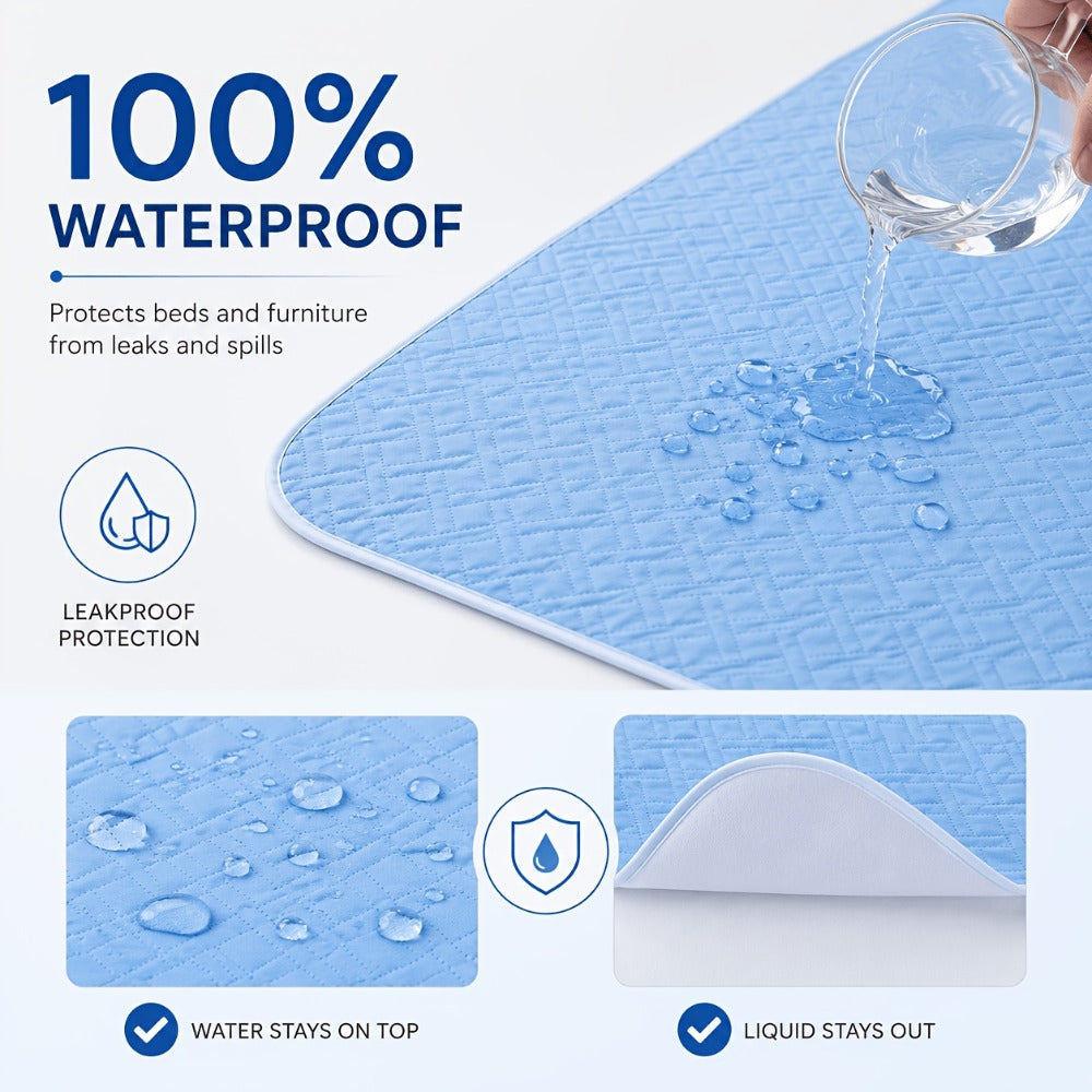Washable Incontinence Pad Leak Proof Mattress Protector Reusable Cotton Bed Pad for Seniors Elderly Teens Menstruation Quilted Underpad Multiple Sizes
