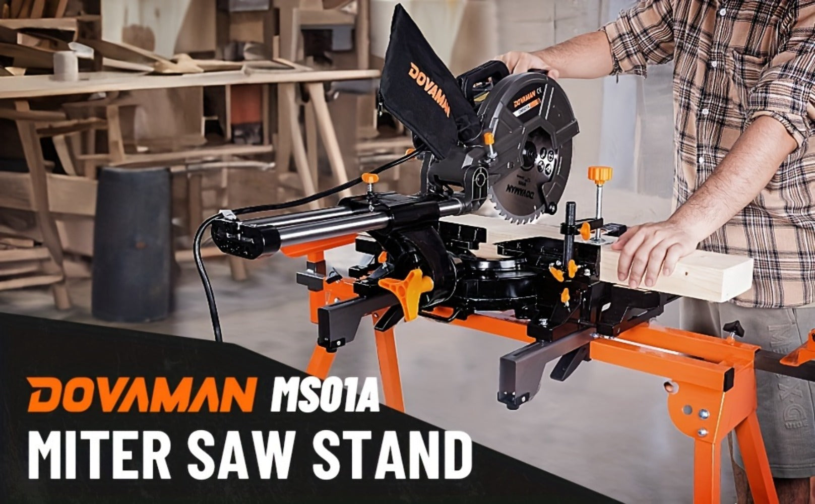 Miter Saw Stand with 78-1/8¡± Sliding Rail ¨C 3-Step Quick Fold, 22LB Lightweight, 330LB Capacity, Universal Fit for DeWalt Makita Bosch & Most Miter Saw Brands