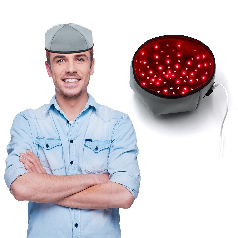 Red Light Therapy Cap FDA Cleared 120 LEDs | 660nm & 830nm Wavelength Hair Growth Helmet for Home Use | Near Infrared Light Therapy Hat for Scalp Treatment | Black & Gray Available