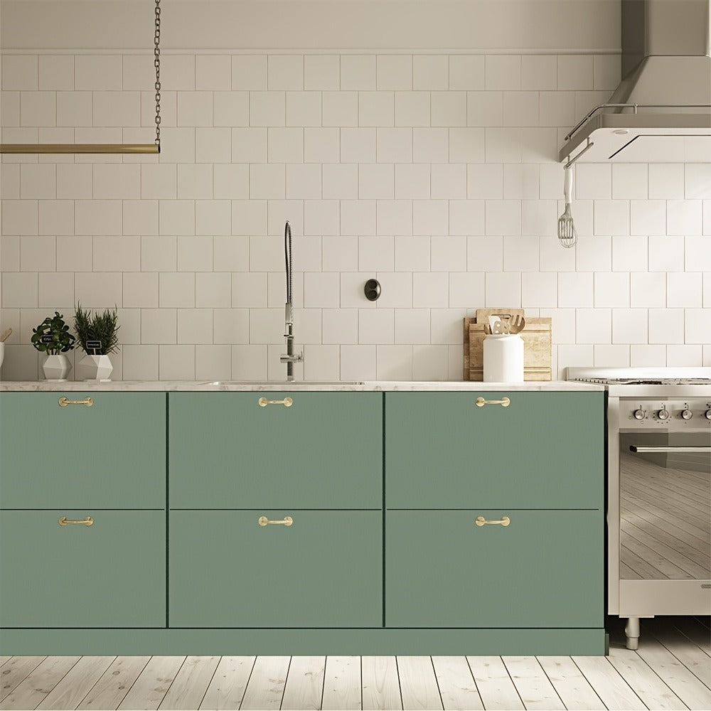 Peel and Stick Wallpaper Textured Matcha Green | Self-Adhesive Contact Paper 23.62¡±x118.1¡± Roll | Removable Wall Covering for Kitchen Bathroom Living Room Bedroom Decor