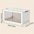 Stackable Storage Bins with Wheels & Drawers | Open Front Foldable Storage Organizer Bins for Home Bedroom Clothes Books Toys Holiday Christmas Gift Storage