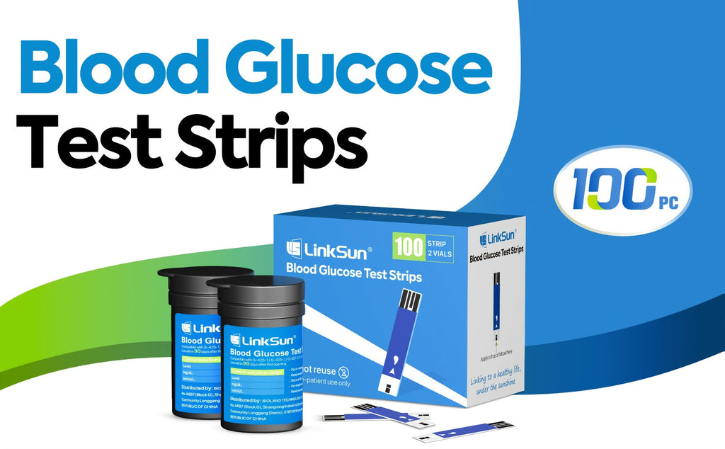 Blood Sugar Test Strips 100 Count Compatible with G-425-1 G-425-2 G-425-3 Glucose Meter Strips for Diabetic Blood Glucose Monitoring 1 Box