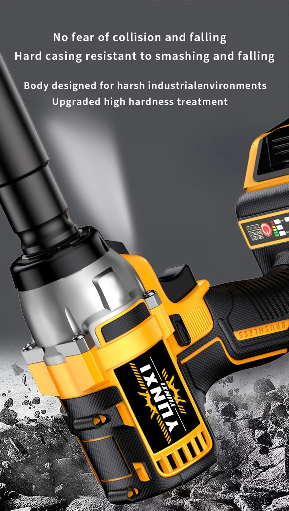 Cordless Impact Wrench 21V Brushless Electric Drill Set with 4000mAh Battery, Toolbox & Full Accessories, Wireless Power Drill for Automotive, Home & Industrial Use, Men's Gift