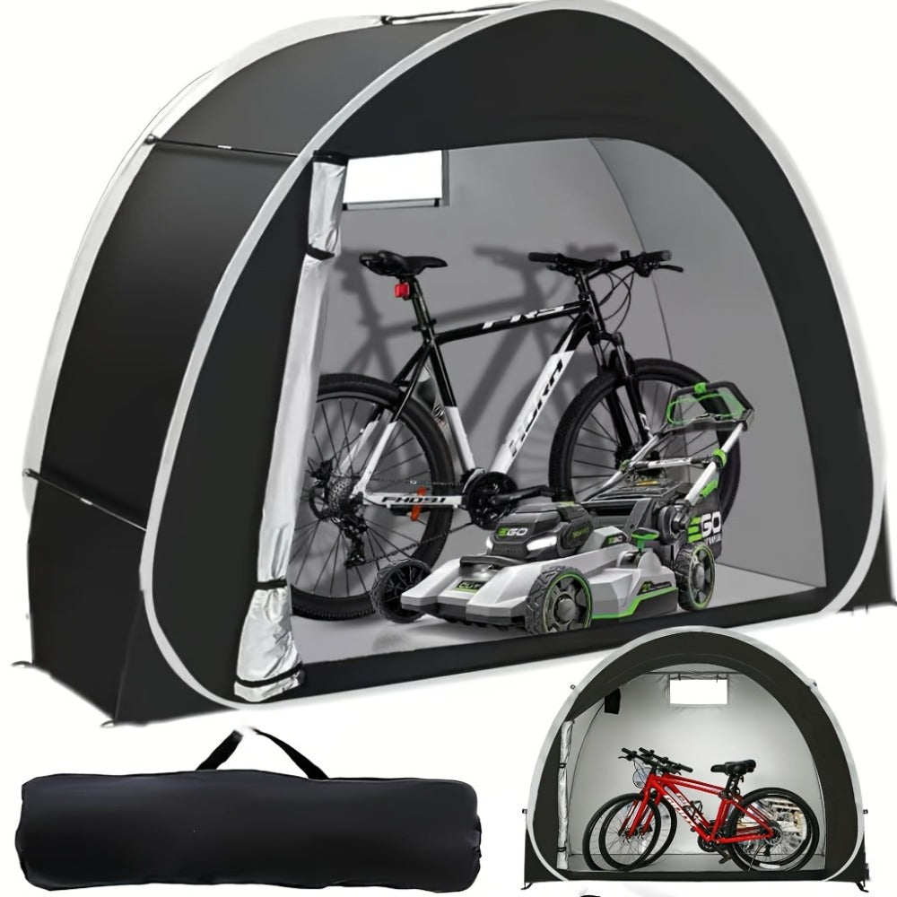 Bike Storage Shed Tent Outdoor Waterproof Bicycle Cover Shelter 210D Oxford PU4000 for 2-3 Bikes Lawn Mower Garden Tool Storage