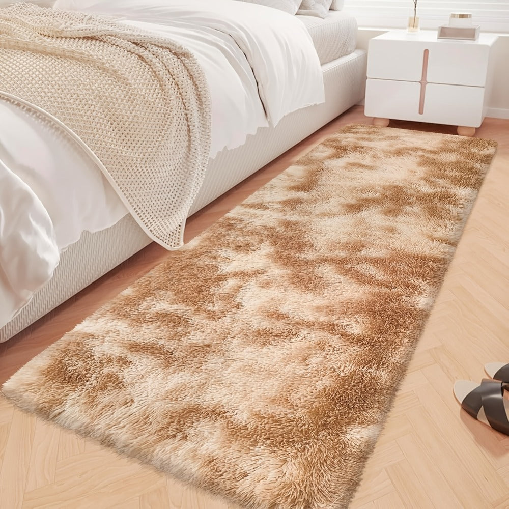 Fluffy Area Rug Tie-Dye Soft Carpet for Living Room Bedroom Office Thickened 1000g/©O Machine-Woven Indoor Mat Multi-Color Multi-Size Dark Gray Light Grey Khaki Pink Black White Purple