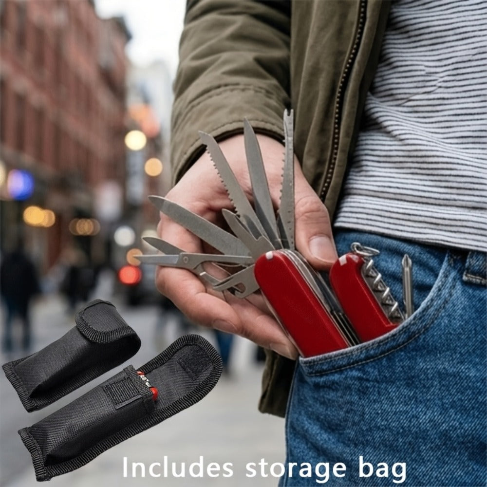 Multitool Pocket Knife 17-in-1 ¨C Includes Screwdriver, Pliers, Scissors, Bottle Opener & More, Portable Multi-Tool for Camping, Hiking, Emergencies & Everyday Carry, Gift for Men