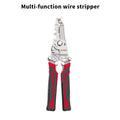 Folding Wire Stripper Multifunctional Pliers Crimping Cutter Tool for Electrician Cable DIY Electronic Maintenance Compact Portable Anti-Slip Spring Clip Car Toolbox Hand Tool