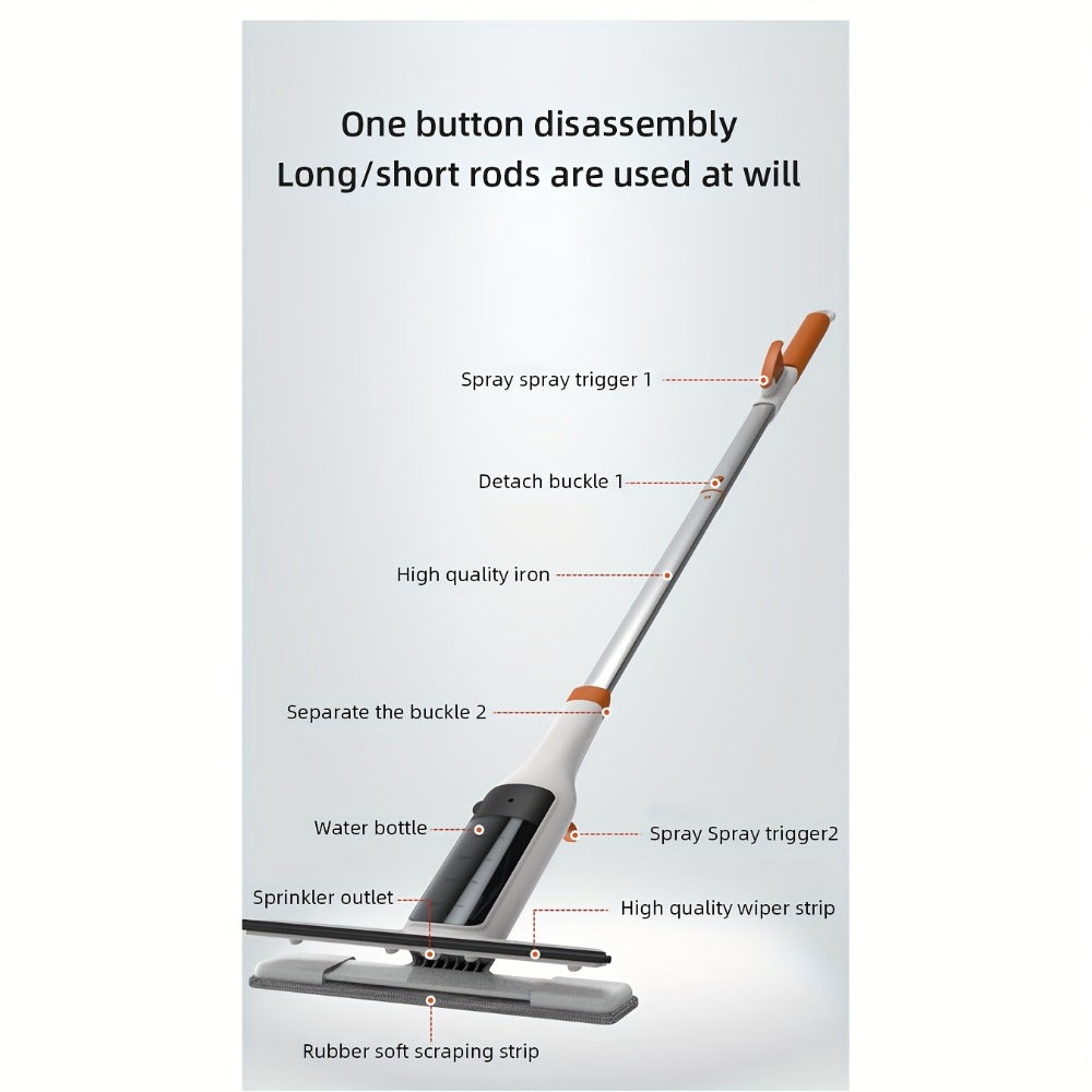 3-in-1 Glass Cleaning Kit with Durable Metal Pole & Scraper, Window Cleaner Tool for High Windows Shower Doors Car Windshields, Home Glass Cleaning Squeegee Set
